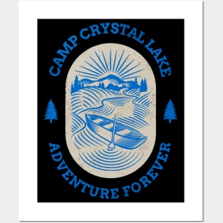 Camp Crystal Lake Adventure Forever Slasher Horror Retro Halloween Design Posters and Art